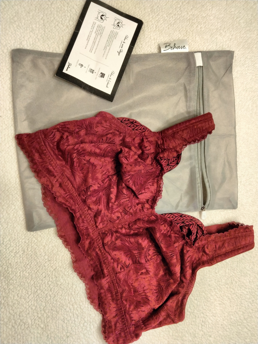 Behave | Burgundy Lace Bralette - Women's Intimates & Sleepwear